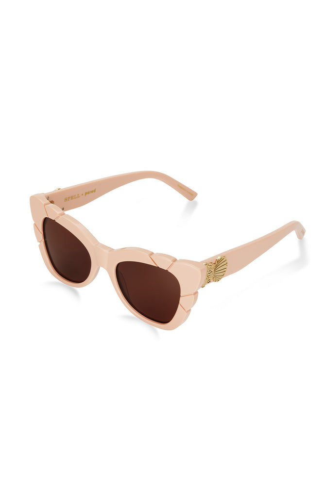 Marilyn Thick Arm with Solid Brown Lens Sunglasses